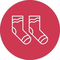 Socks Line Multi Circle Icon vector