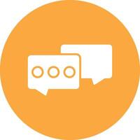 Comments Glyph Multi Circle Icon vector