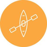 Canoe Line Multi Circle Icon vector