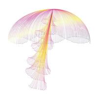 3d surreal jellyfish element set vector
