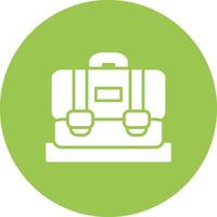 Suitcase Glyph Multi Circle Icon vector