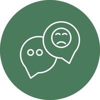 Speech Bubble Line Multi Circle Icon vector
