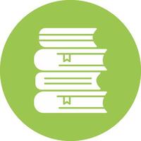 Books Glyph Multi Circle Icon vector