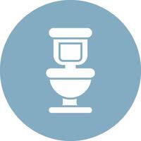 Toilet Glyph Multi Circle Icon vector