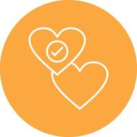 Heart Line Multi Circle Icon vector