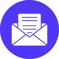 Envelope Glyph Multi Circle Icon vector