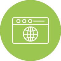 Web Line Multi Circle Icon vector