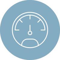 Speedo Meter Line Multi Circle Icon vector