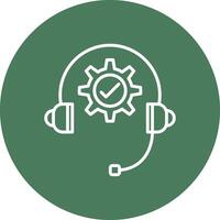 Technical Support Line Multi Circle Icon vector