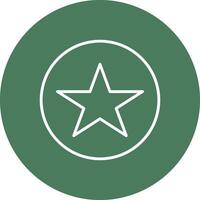 Star Line Multi Circle Icon vector