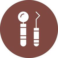 Dentist Tools Glyph Multi Circle Icon vector