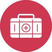 First Aid Kit Glyph Multi Circle Icon vector