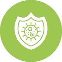 Bacteria Glyph Multi Circle Icon vector