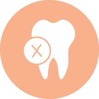 Dentist Glyph Multi Circle Icon vector