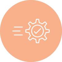 Gears Line Multi Circle Icon vector