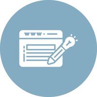 Website Design Glyph Multi Circle Icon vector