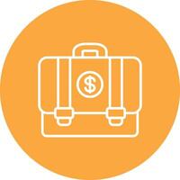 Suitcase Line Multi Circle Icon vector