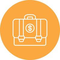 Suitcase Line Multi Circle Icon vector