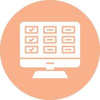 Task List Glyph Multi Circle Icon vector