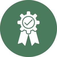 Quality Assurance Glyph Multi Circle Icon vector