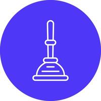Plunger Line Multi Circle Icon vector