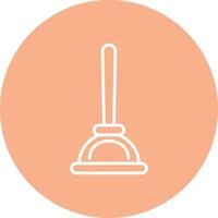 Plunger Line Multi Circle Icon vector