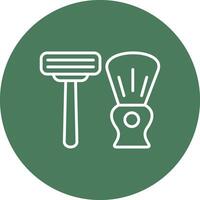 Shaving Line Multi Circle Icon vector