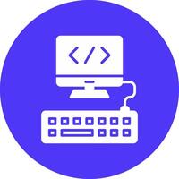 Web Programming Glyph Multi Circle Icon vector