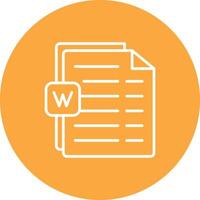 Word Line Multi Circle Icon vector