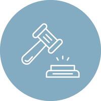 Hammer Line Multi Circle Icon vector
