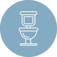 Toilet Line Multi Circle Icon vector