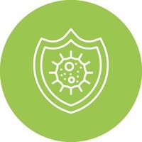 Bacteria Line Multi Circle Icon vector