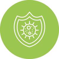 Bacteria Line Multi Circle Icon vector