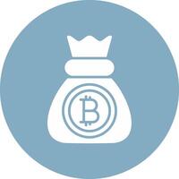 Bitcoin Glyph Multi Circle Icon vector