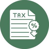 Tax Glyph Multi Circle Icon vector