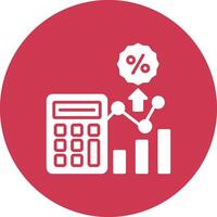 Calculator Glyph Multi Circle Icon vector