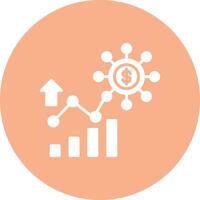 Business Chart Glyph Multi Circle Icon vector