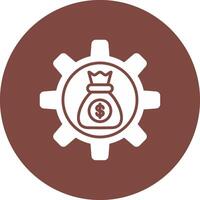 Asset Management Glyph Multi Circle Icon vector