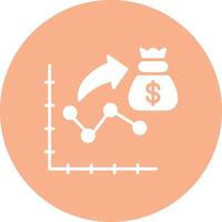 Average Selling Price Glyph Multi Circle Icon vector