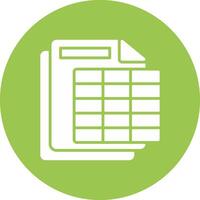 Spreadsheet Glyph Multi Circle Icon vector