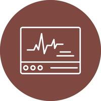 ECG Monitor Line Multi Circle Icon vector