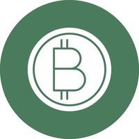 Bitcoin Glyph Multi Circle Icon vector