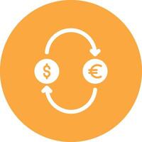 Exchange Money Glyph Multi Circle Icon vector