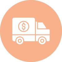 Money Transport Glyph Multi Circle Icon vector