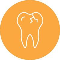 Broken Tooth Line Multi Circle Icon vector