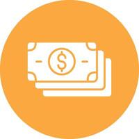 Banknotes Glyph Multi Circle Icon vector