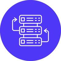 Servers Line Multi Circle Icon vector