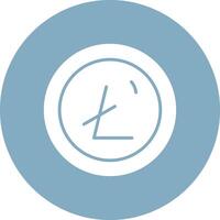 Litecoin Glyph Multi Circle Icon vector