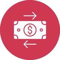 Bank Transfer Glyph Multi Circle Icon vector