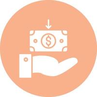 Receive Money Glyph Multi Circle Icon vector